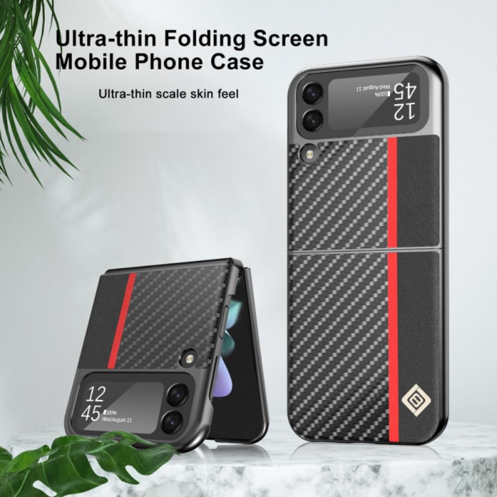 Hülle Für Samsung Galaxy Z Flip 3 5G Flip Case Kohlefaser Lc.imeeke