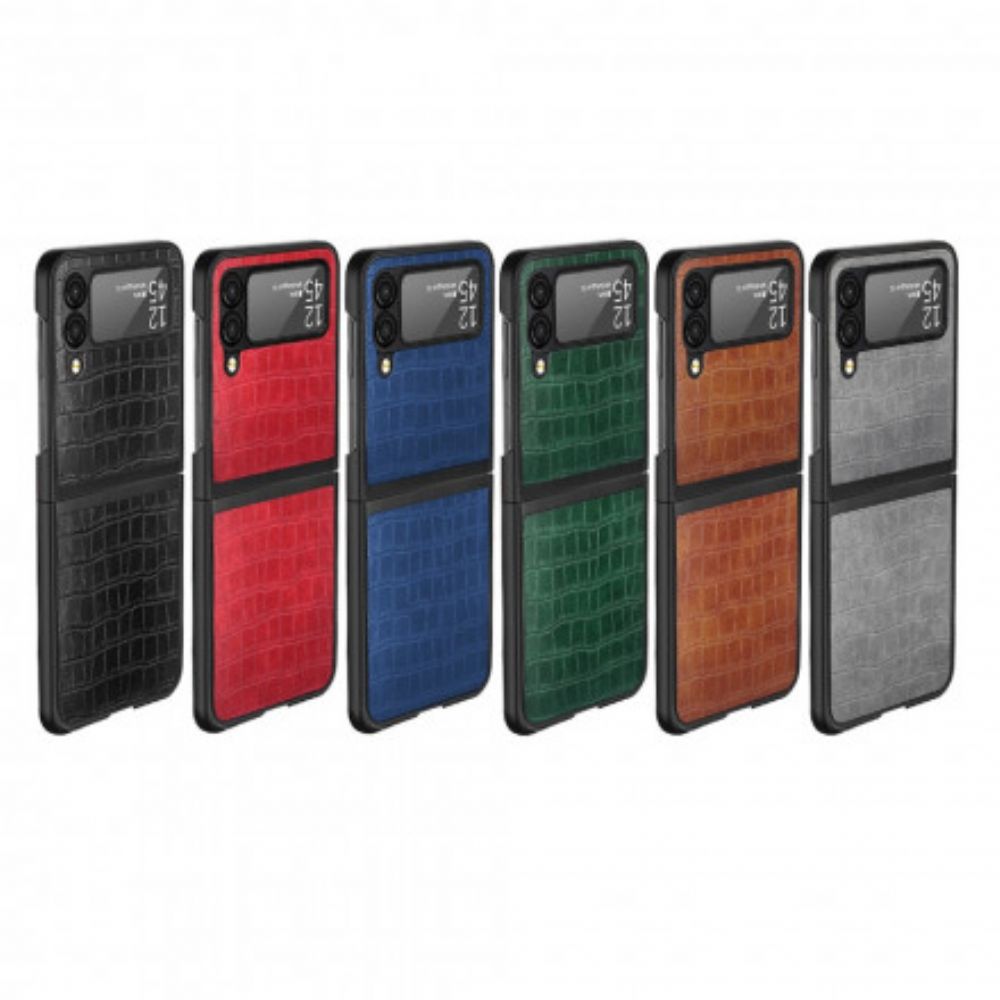 Hülle Für Samsung Galaxy Z Flip 3 5G Flip Case Krokodilleder-stil