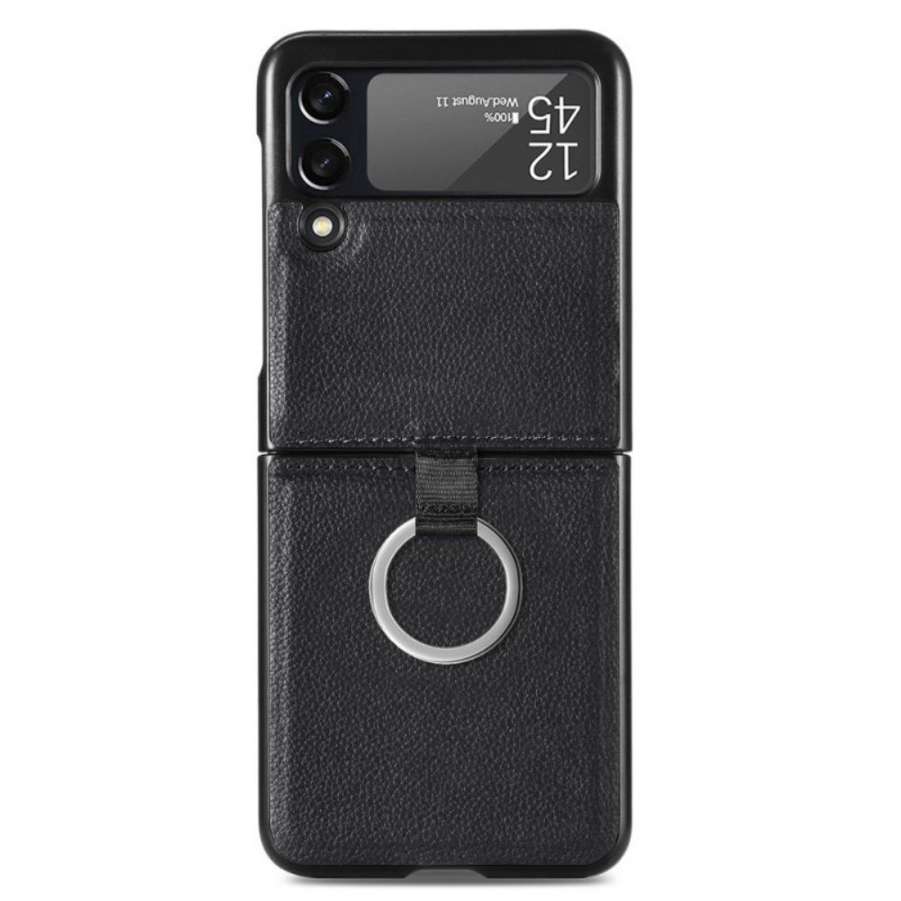 Hülle Für Samsung Galaxy Z Flip 3 5G Flip Case Lederoptik Mit Ring