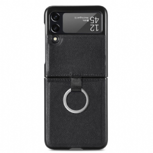 Hülle Für Samsung Galaxy Z Flip 3 5G Flip Case Lederoptik Mit Ring