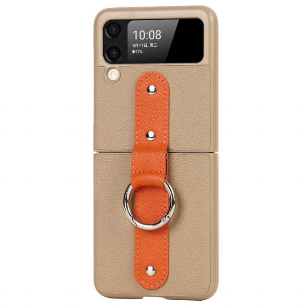 Hülle Für Samsung Galaxy Z Flip 3 5G Flip Case Ring-stütze Und Schnur