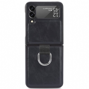 Hülle Für Samsung Galaxy Z Flip 3 5G Flip Case Vintage-lederstil Mit Ring