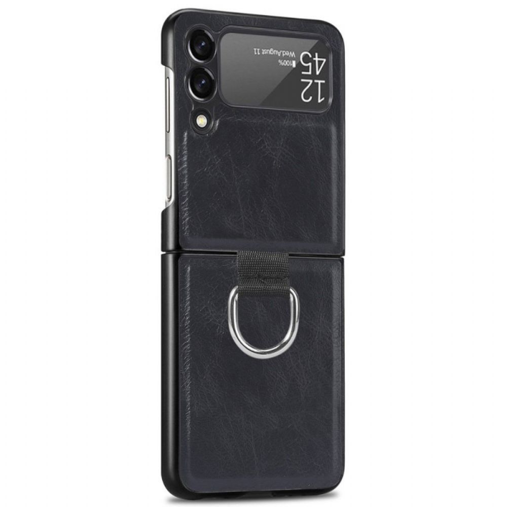 Hülle Für Samsung Galaxy Z Flip 3 5G Flip Case Vintage-lederstil Mit Ring