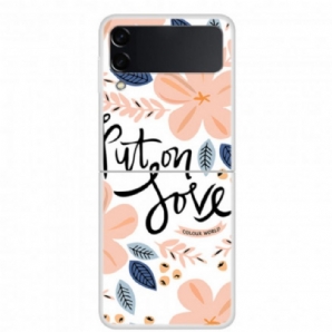 Hülle Für Samsung Galaxy Z Flip 3 5G Flip Case Zieh Liebe An