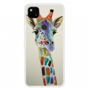 Hülle Für Google Pixel 4a Bunte Giraffe