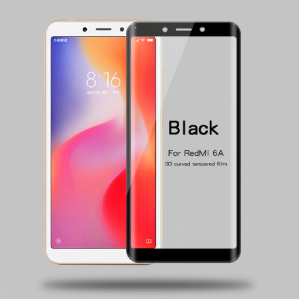 Xiaomi Redmi 6A Displayschutzfolie Aus Gehärtetem Glas Mit Farbigen Kanten