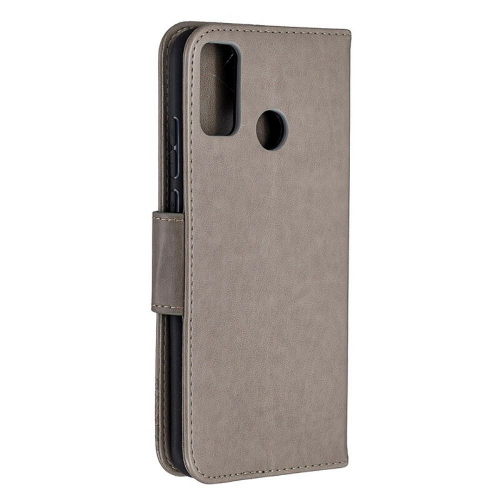 Flip Case Für Honor 9X Lite Flip Case Schmetterlinge Und Schräge Klappe