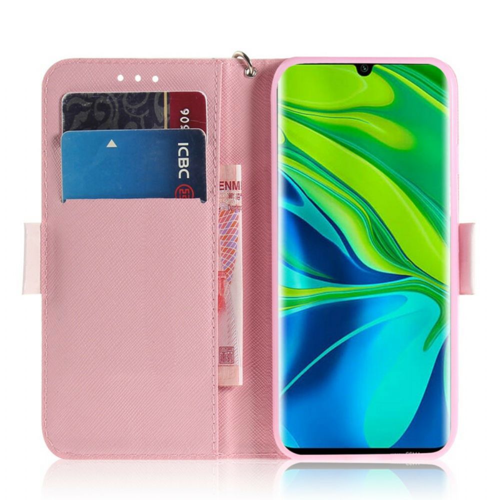 Flip Case Für Xiaomi Mi 10 / 10 Pro Mit Kordel Riemenpumpe