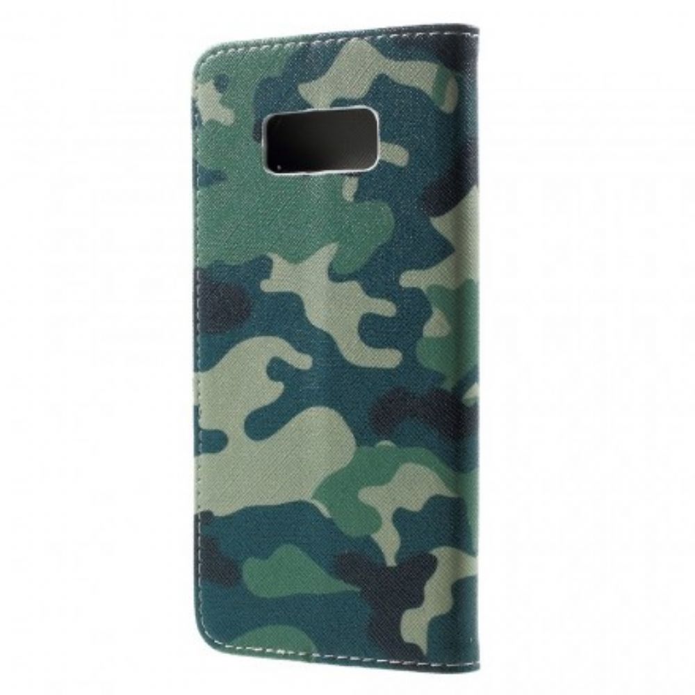 Flip Case Für Samsung Galaxy S8 Plus Militärische Tarnung