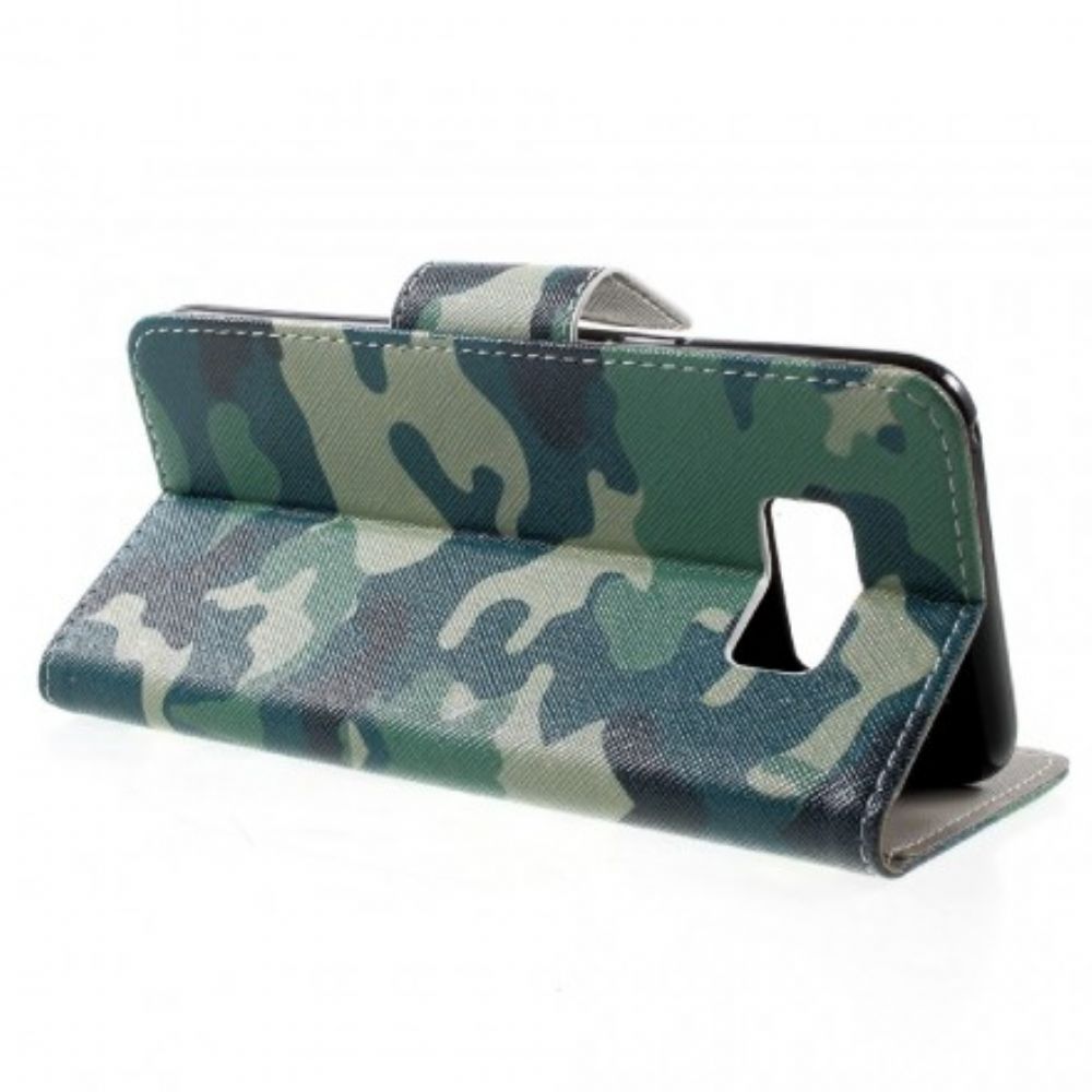 Flip Case Für Samsung Galaxy S8 Plus Militärische Tarnung