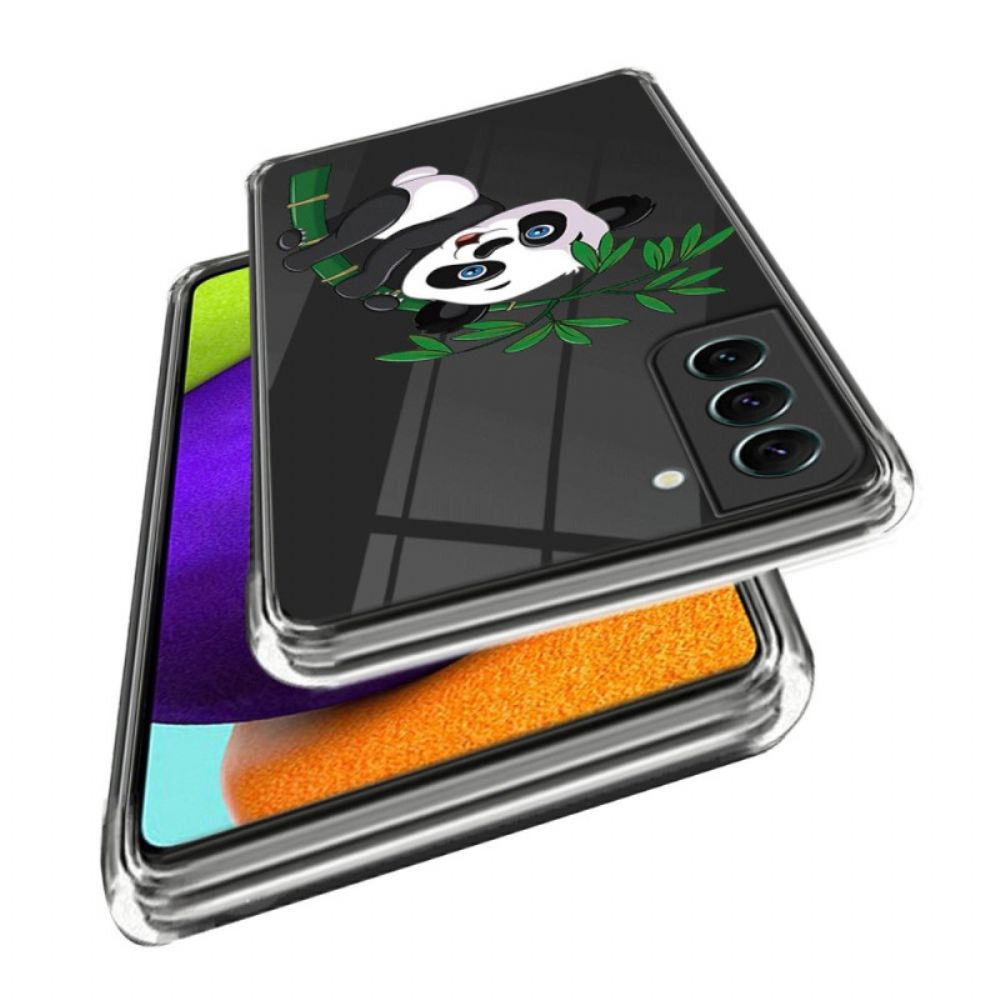 Hülle Samsung Galaxy S24 5g Handyhülle Transparenter Panda Und Bambus