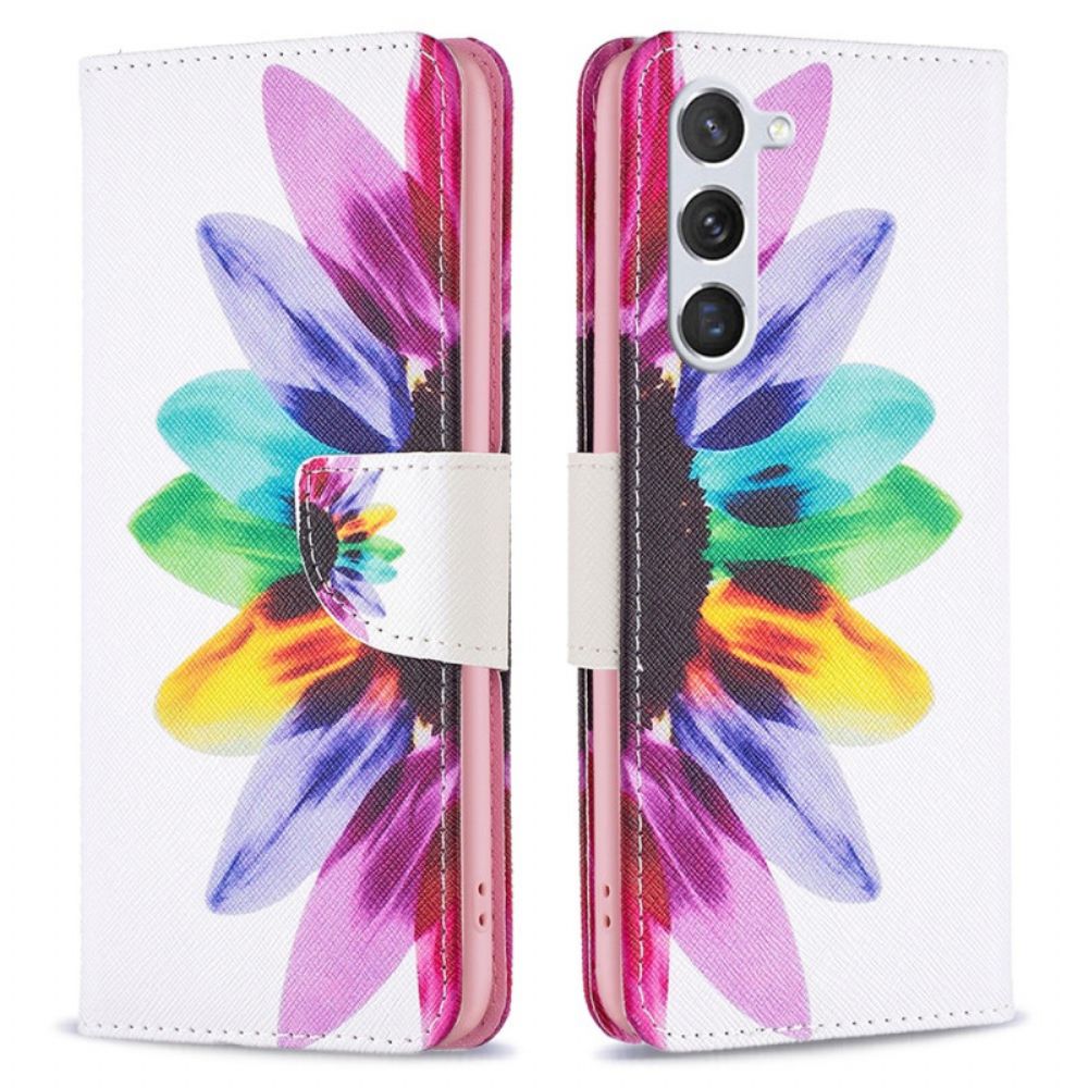 Lederhüllen Für Samsung Galaxy S24 5g Aquarellblume