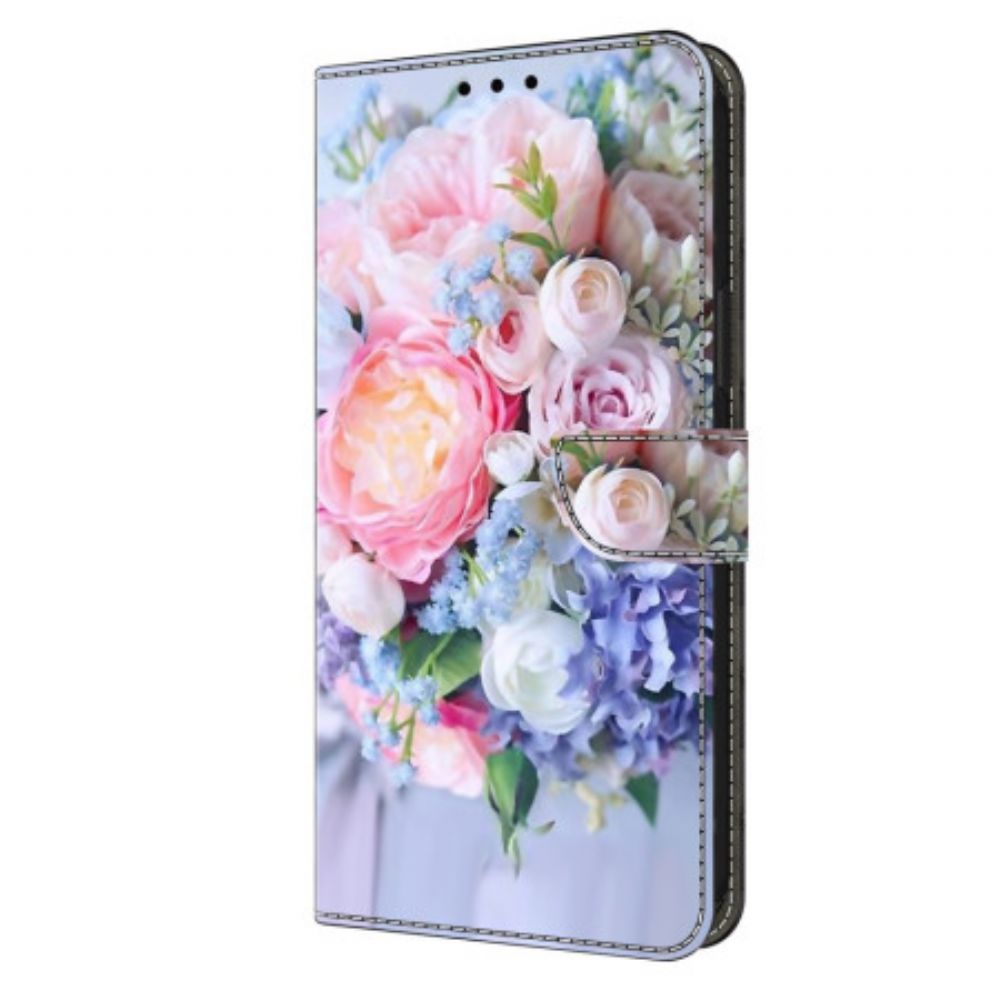 Lederhüllen Für Samsung Galaxy S24 5g Bunte Blumen