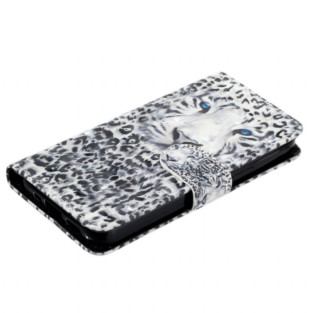 Lederhüllen Für Samsung Galaxy S24 5g Leopard Mit Schlüsselband