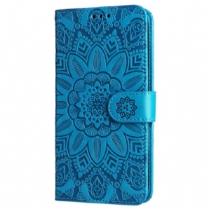 Lederhüllen Samsung Galaxy S24 5g Handyhülle Extravagantes Mandala Mit Riemen