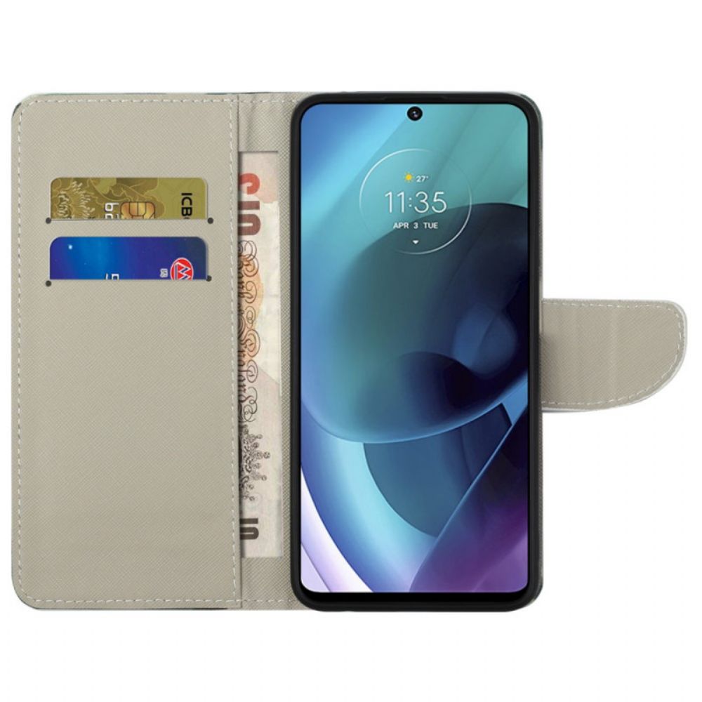 Flip Case Für Moto G51 5G Gefährlicher Bär