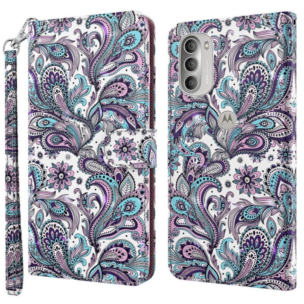 Lederhüllen Für Moto G51 5G Paisley-muster