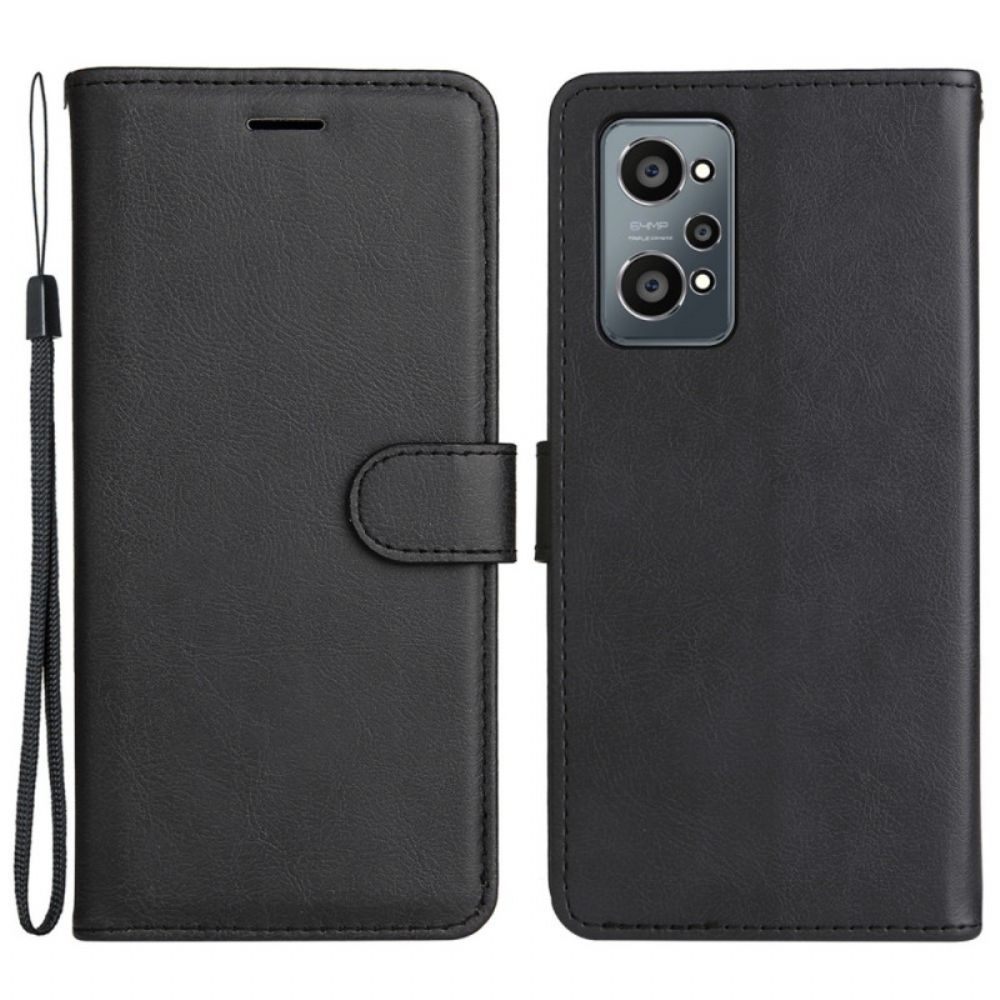 Flip Case Für Realme GT Neo 3T / Neo 2 Mit Kordel Armband Lederoptik