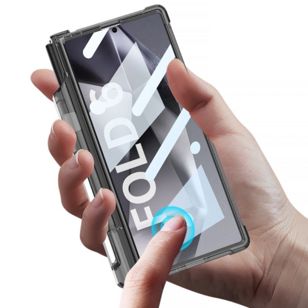 Hülle Samsung Galaxy Z Fold 6 Handyhülle Transparenter Stifthalter Und Halterung Gkk