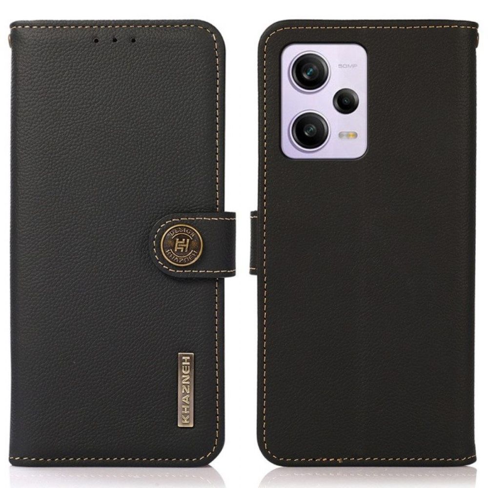 Flip Case Für Xiaomi Redmi Note 12 Pro Khazneh Rfid-echtleder