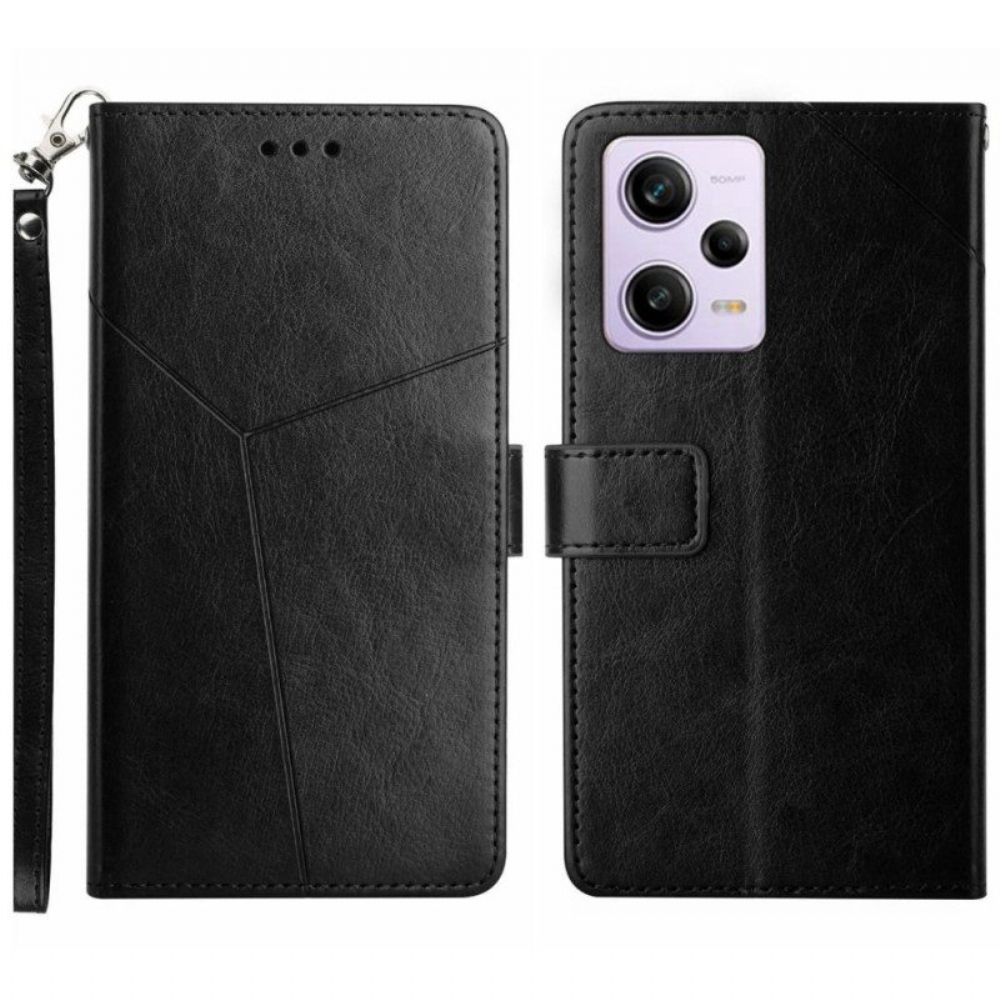 Flip Case Für Xiaomi Redmi Note 12 Pro Mit Kordel Y-riemendesign