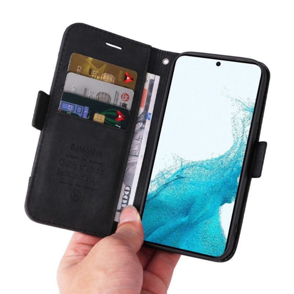 Flip Case Für Samsung Galaxy S23 5G Betopnice Kartenhalter Vorne