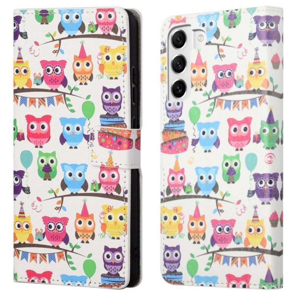 Flip Case Für Samsung Galaxy S23 5G Eulenstamm