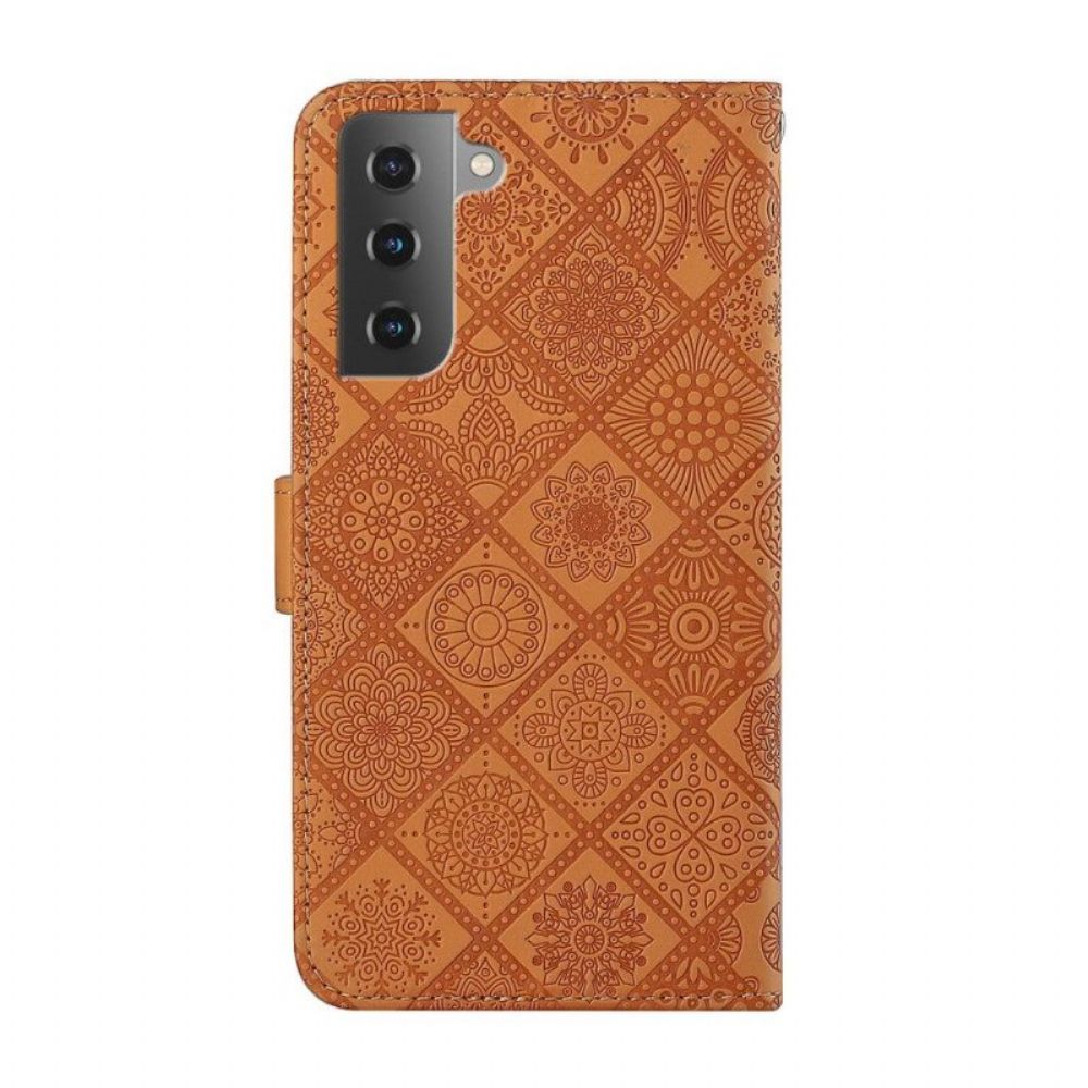 Flip Case Für Samsung Galaxy S23 5G Gobelinmuster