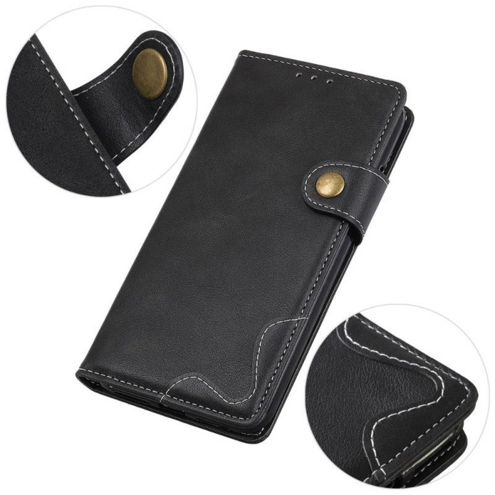 Flip Case Für Samsung Galaxy S23 5G Künstlerischer Knopf