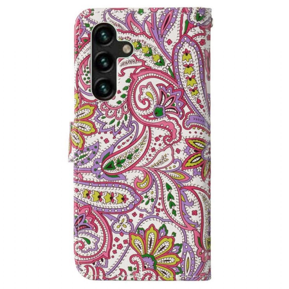 Flip Case Für Samsung Galaxy S23 5G Mit Kordel Riemchen-kaschmir-stil