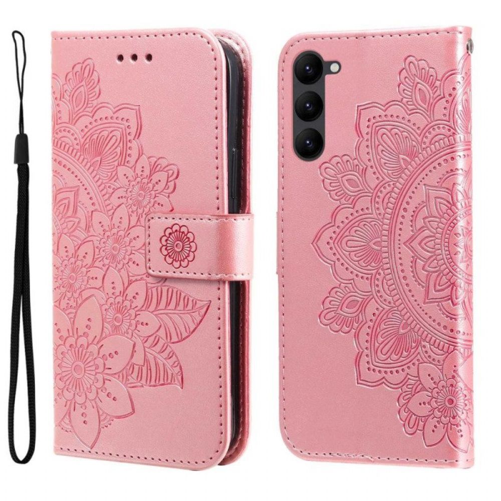 Flip Case Für Samsung Galaxy S23 5G Mit Kordel Riemchen-mandala