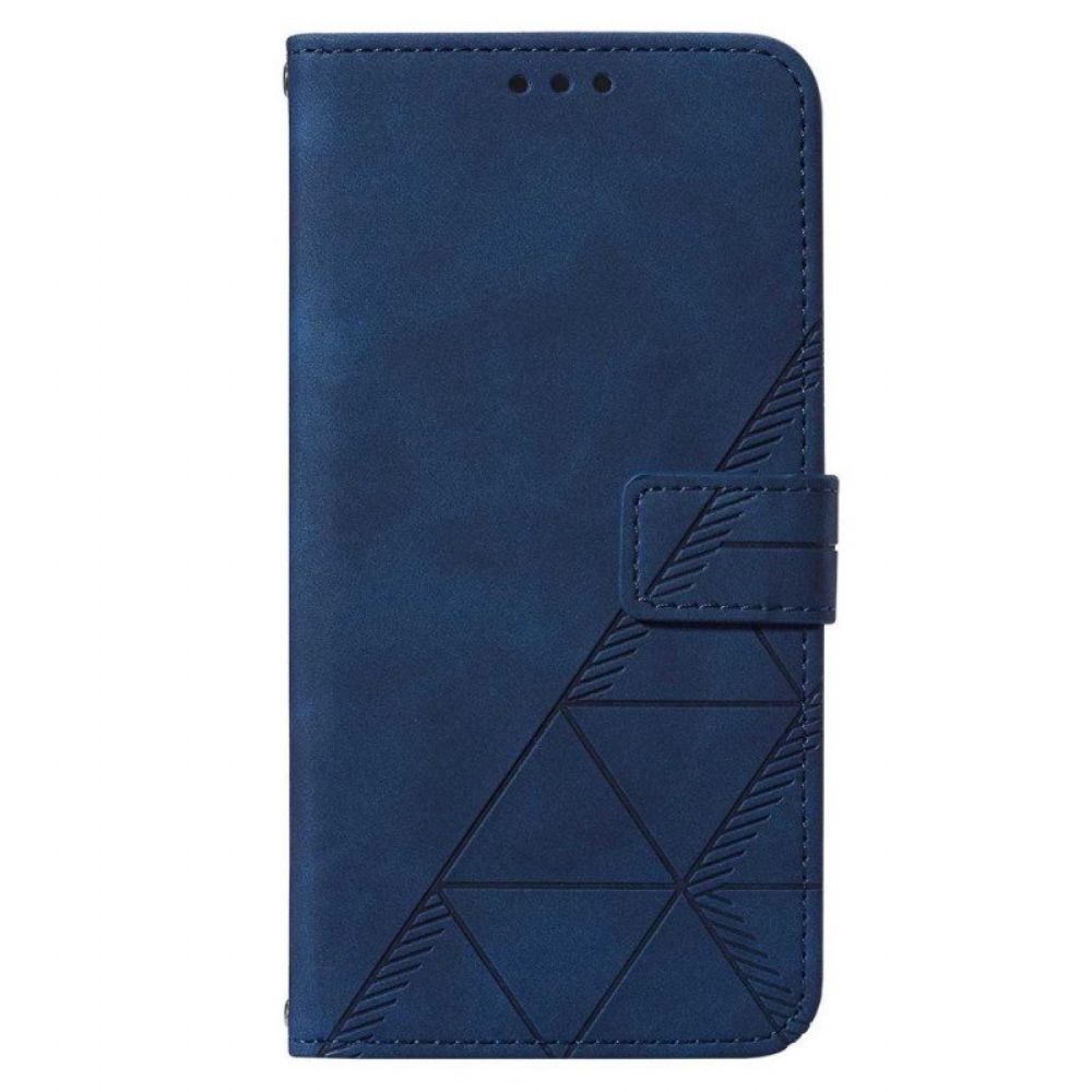 Flip Case Für Samsung Galaxy S23 5G Mit Kordel Riemendreiecke