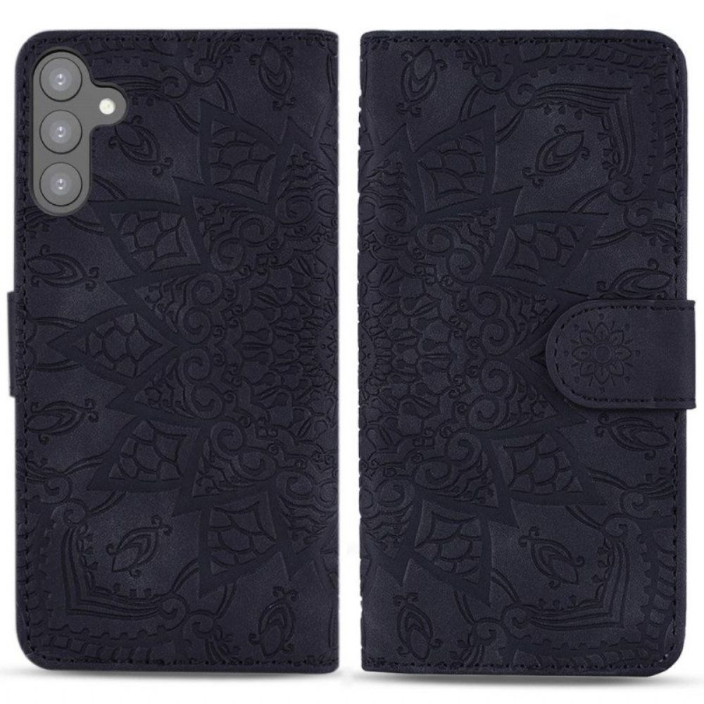 Flip Case Für Samsung Galaxy S23 5G Mit Kordel Stilvolles Riemchen-mandala