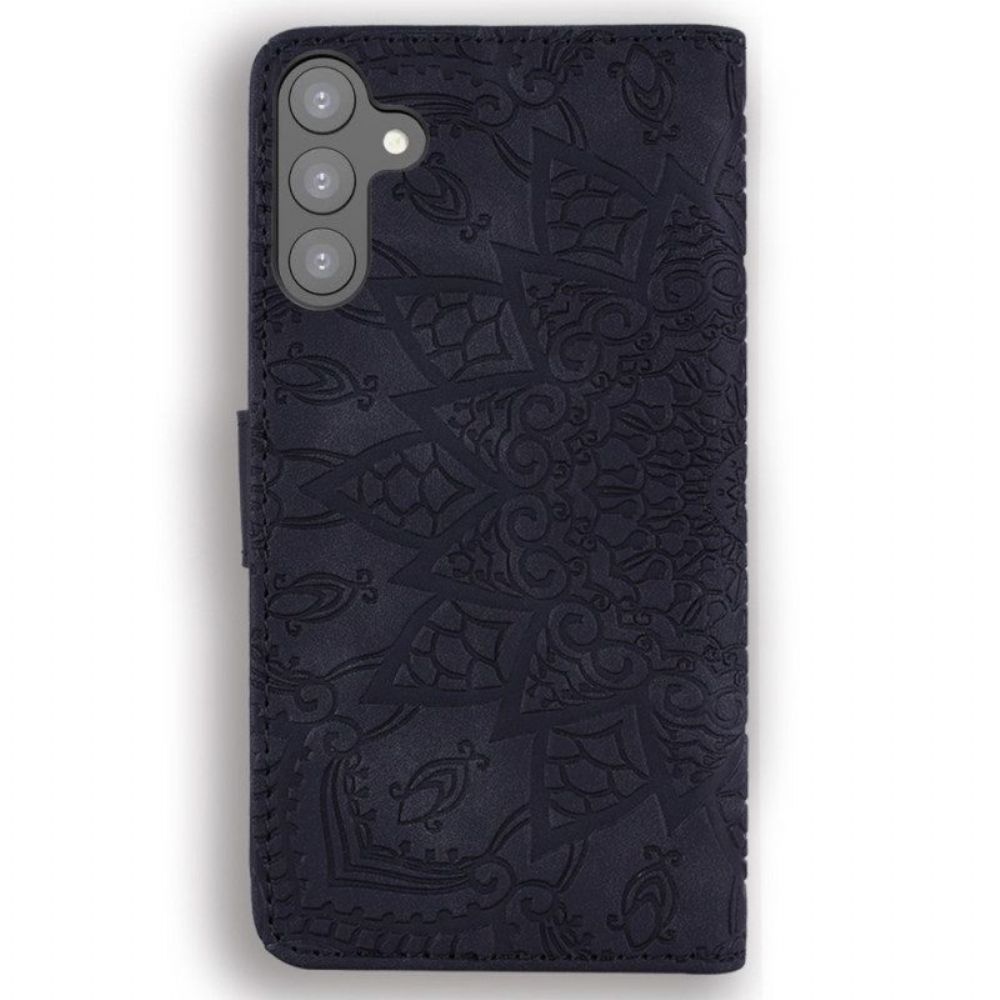 Flip Case Für Samsung Galaxy S23 5G Mit Kordel Stilvolles Riemchen-mandala