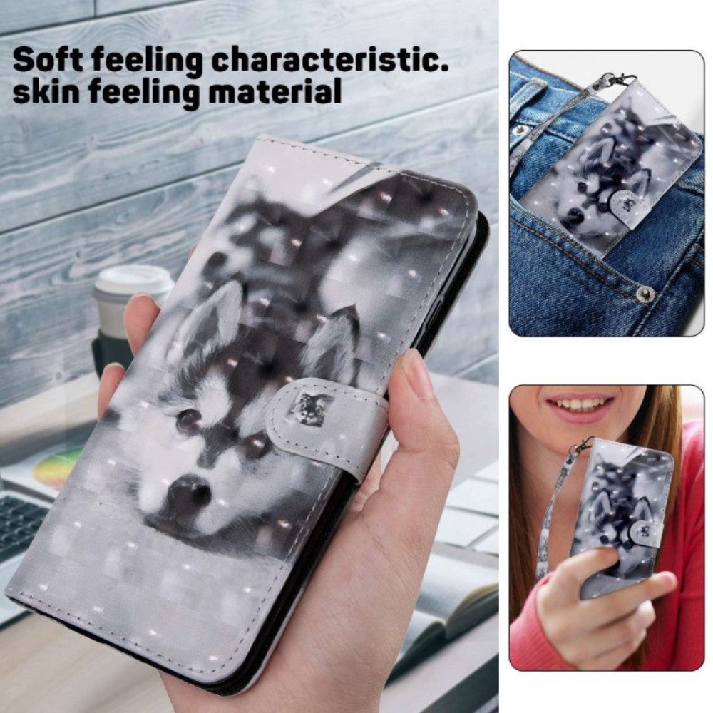 Flip Case Für Samsung Galaxy S23 5G Mit Kordel Thong Husky