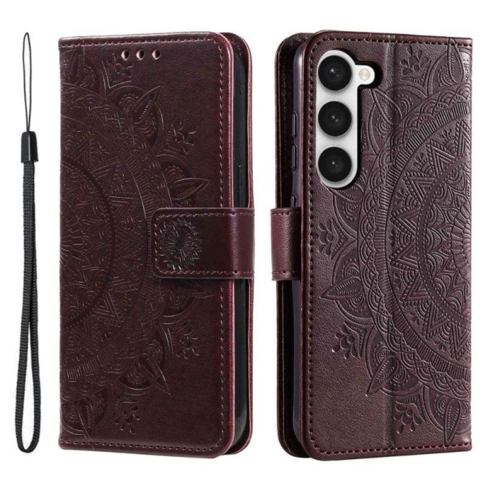 Flip Case Für Samsung Galaxy S23 5G Sonnenmandala