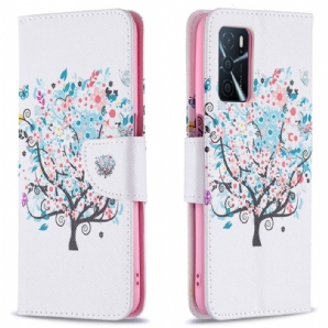 Flip Case Für Oppo A16 / A16s Blumiger Baum