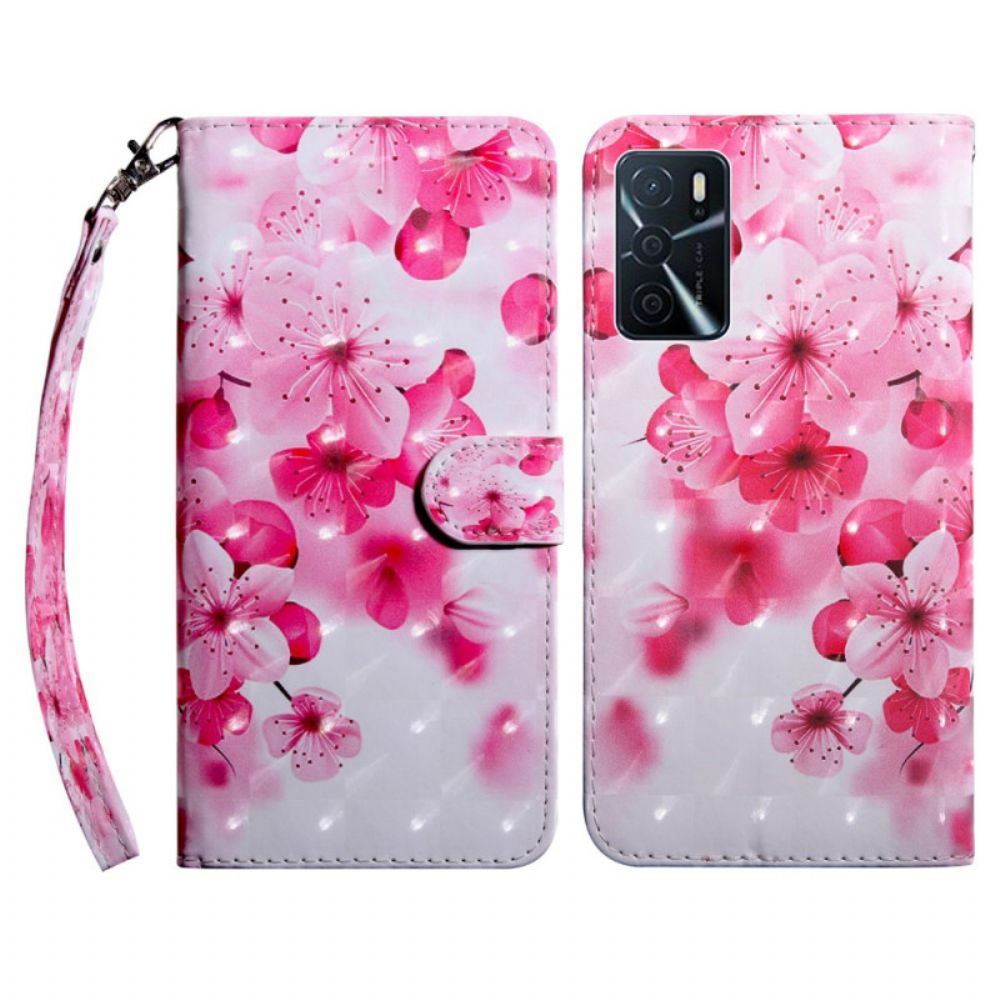 Flip Case Für Oppo A16 / A16s Rosa Blumen