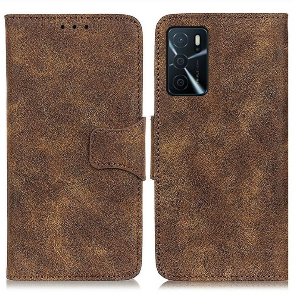 Flip Case Für Oppo A16 / A16s Vintage Spaltleder