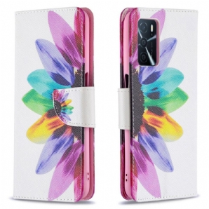 Lederhüllen Für Oppo A16 / A16s Aquarell Blume