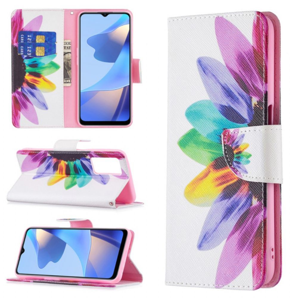 Lederhüllen Für Oppo A16 / A16s Aquarell Blume