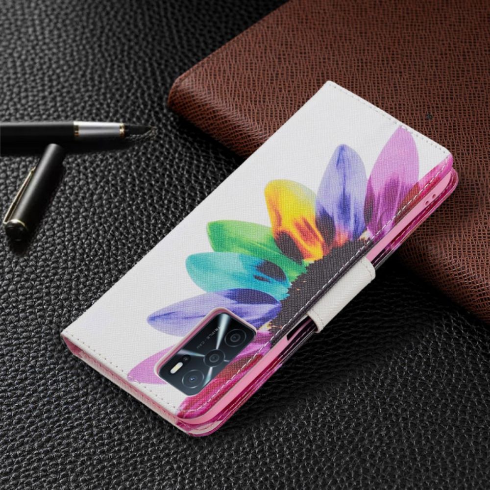 Lederhüllen Für Oppo A16 / A16s Aquarell Blume