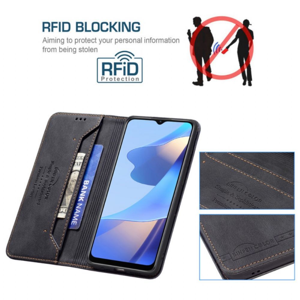 Schutzhülle Für Oppo A16 / A16s Flip Case Binfen Color Rfid Nähen