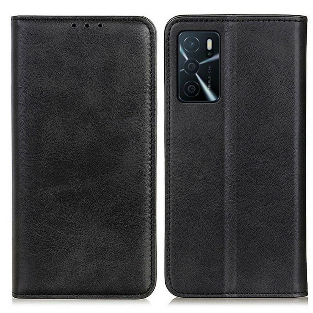 Schutzhülle Für Oppo A16 / A16s Flip Case Nüchternes Spaltleder