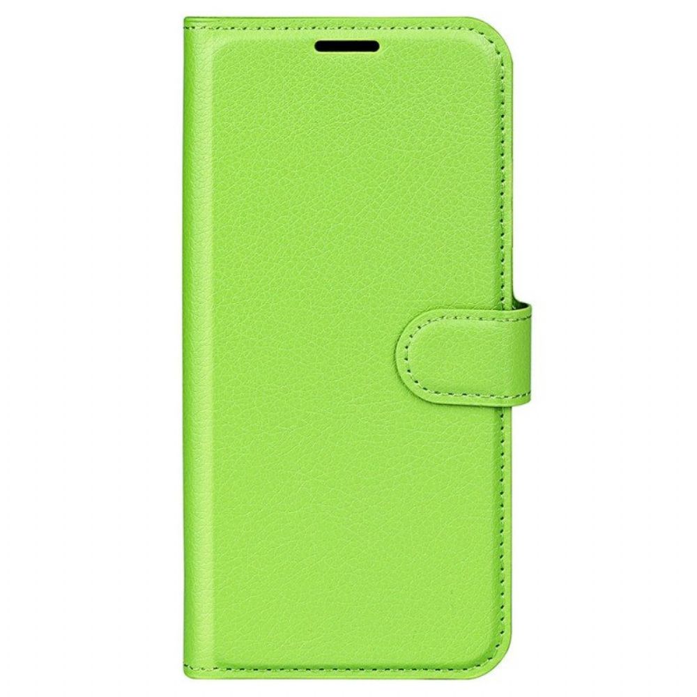 Flip Case Für Samsung Galaxy S23 Ultra 5G Klassischer Litschi-ledereffekt