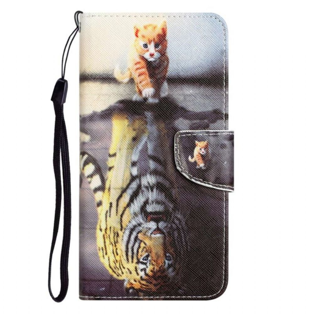 Flip Case Für Samsung Galaxy S23 Ultra 5G Mit Kordel Nur Tanga-katzen