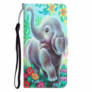 Flip Case Für Samsung Galaxy S23 Ultra 5G Mit Kordel Tanga-elefant