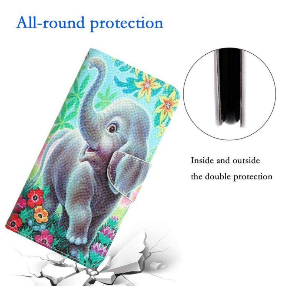 Flip Case Für Samsung Galaxy S23 Ultra 5G Mit Kordel Tanga-elefant