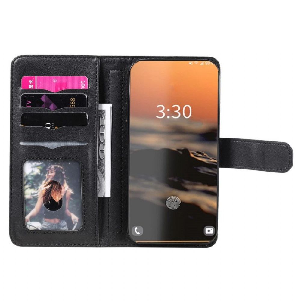 Flip Case Für Samsung Galaxy S23 Ultra 5G Multifunktionaler Kartenhalter Für 10 Karten