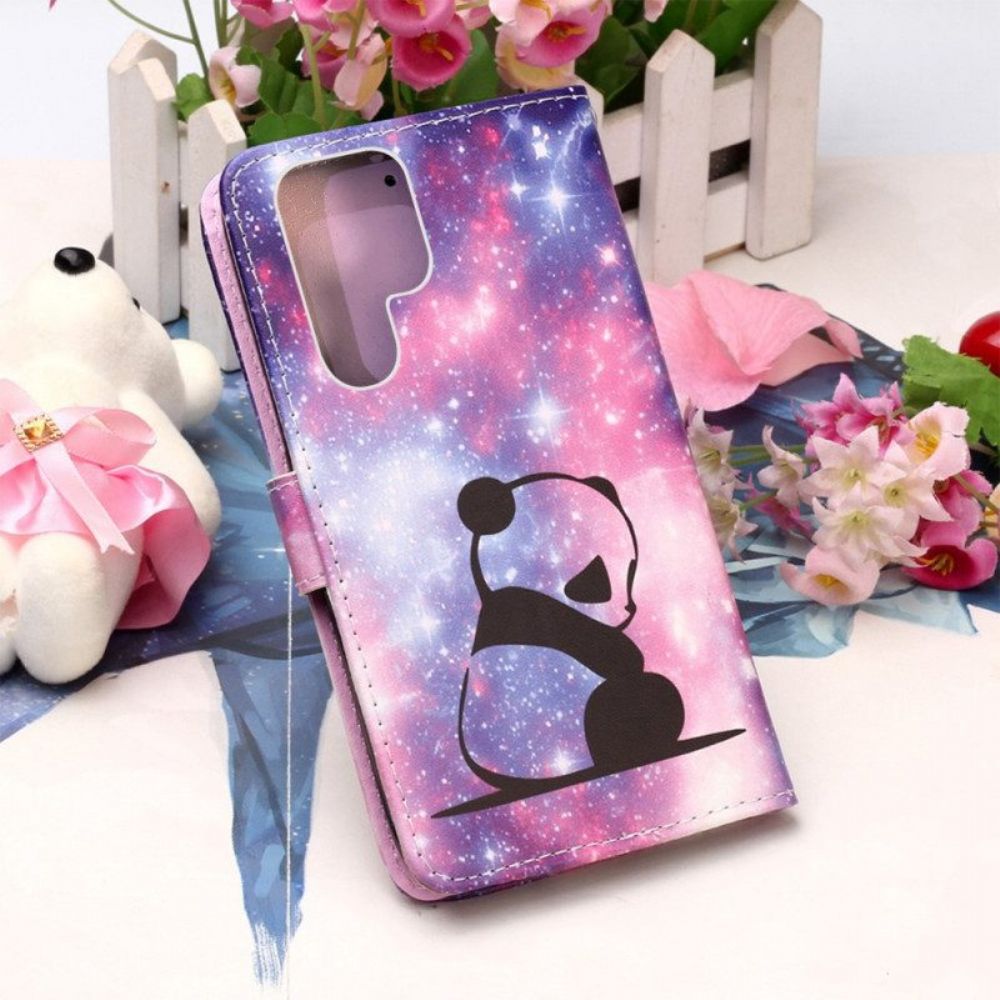 Flip Case Für Samsung Galaxy S23 Ultra 5G Panda-galaxie